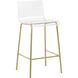 Ria 34.75 inch Clear / Gold Counter Stool